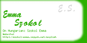 emma szokol business card